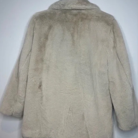Beige Faux Fur Coat - Picture 3 of 3
